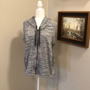 Gray ZipUp Athleta Workout Top Sz XL